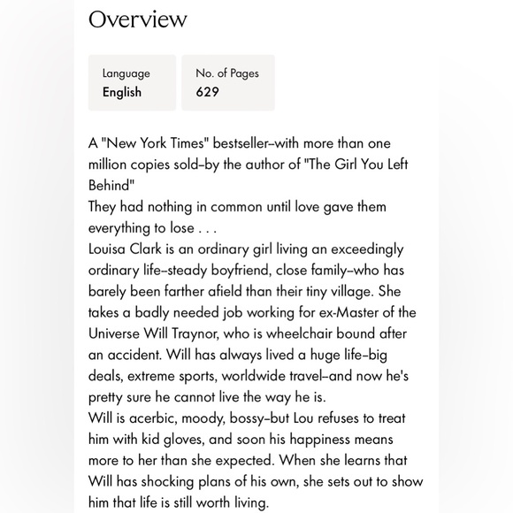 Book x Me Before You - Jojo Moyes - Picture 2 of 4